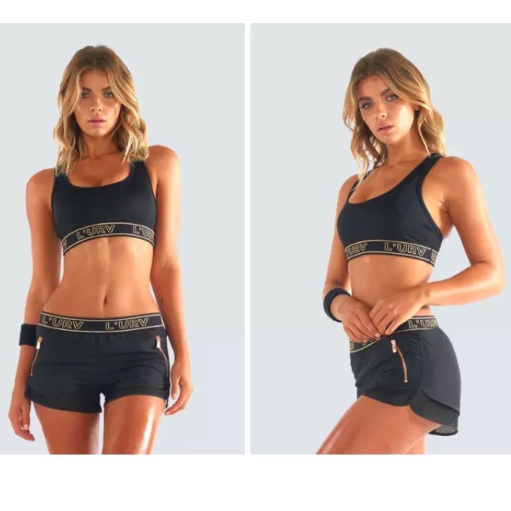 L'Urv Energise Me SPORT Bra BLACK NWT size M